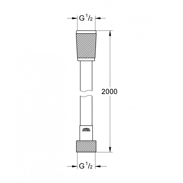 Душовий шланг 2000 Grohe Silverflex (27137000)