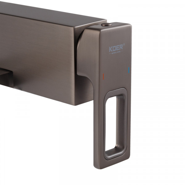 Змішувач для ванни з коротким виливом KOER KB-41009-07 (Колір графіт) (KR5986)
