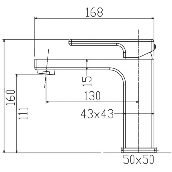 Змішувач для умивальника KOER KB-10039-01 (Колір хром) (KR5994)