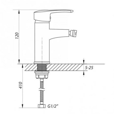 Змішувач для біде WEZER STD2-181, хром
