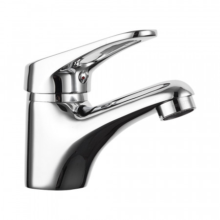 F1013 умивальник одноваж. литий вилив лат. корпус гайка Ø35 (хром) {10/1}