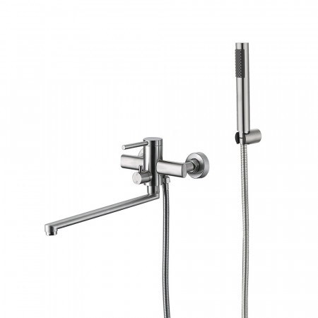 LIL7-18 ванна одноваж. довг. поворот. вилив нерж. сталь Ø35 (сатинl) {12/1}