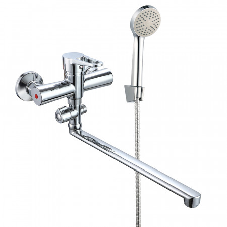 VRL610-01 ванна девіатор одноваж. довгий поворот. вилив сплав Ø35 (хром) {10/1}