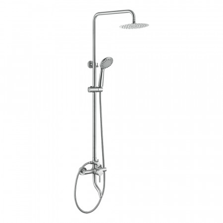 EKO16D-01 душова система 3х функц. одноваж. нерж. сталь Ø40 (brushed nickel) {6/1}