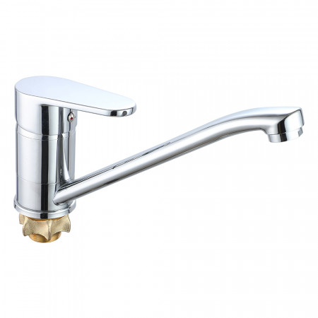 VRL418-11 кухня одноваж. довгий поворот вилив сплав гайка Ø40 (хром) {10/1}