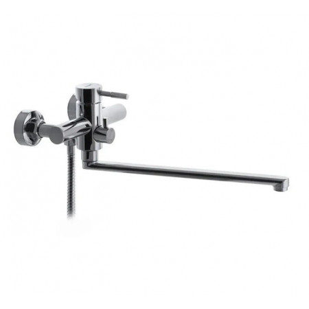 SUN3A-01 ванна одноваж. довг. поворот. гусак нерж. сталь Ø35 (хром)** {12/1}