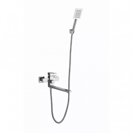 PRO7A-02  ванна одноваж. довг. поворот. вилив.  нерж. сталь Ø35 (brushed nickel) {8/1}