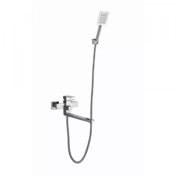 PRO7A-02  ванна одноваж. довг. поворот. вилив.  нерж. сталь Ø35 (brushed nickel) {8/1}