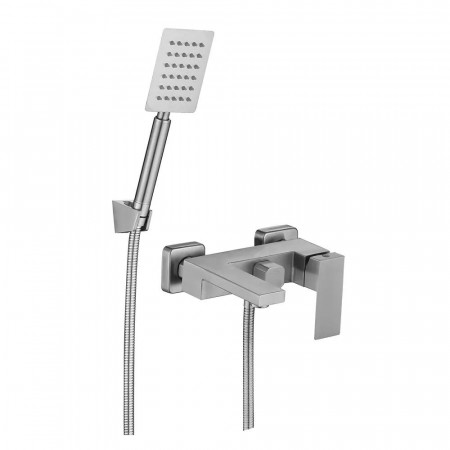 PRO3B-02 ванна одноваж. вилив. коротк. євро перемик.Ø22  нерж. сталь Ø35 (brushed nickel) {12/1}