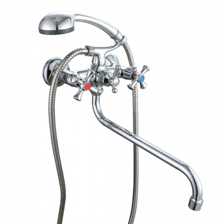 VRL721-12 (DFR7) ванна двовент. довгий круг. поворот. вилив сплав (хром) {10/1}