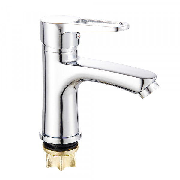 VRL110-01 умивальник одноваж. лит. вилив сплав гайка Ø35 (хром) {10/1}