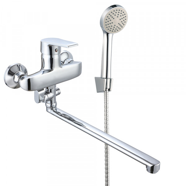 VRL611-10 ванна девіатор одноваж. довгий поворот. вилив сплав Ø35 (хром) {10/1}