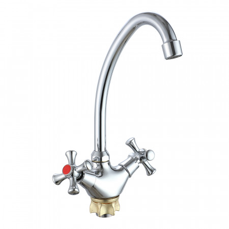 VRL421-12 кухня двовент. вис. гусак гайка (хром) {10/1}